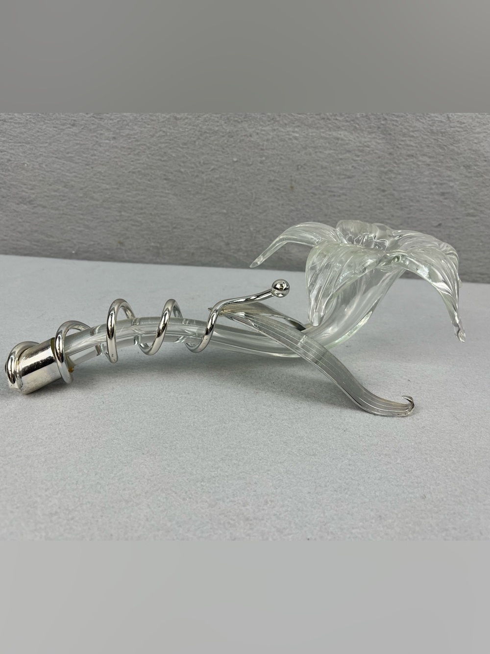 Rare Vintage Mid Century Murano Glass Amaryllis Vase - Vintage Italian Design